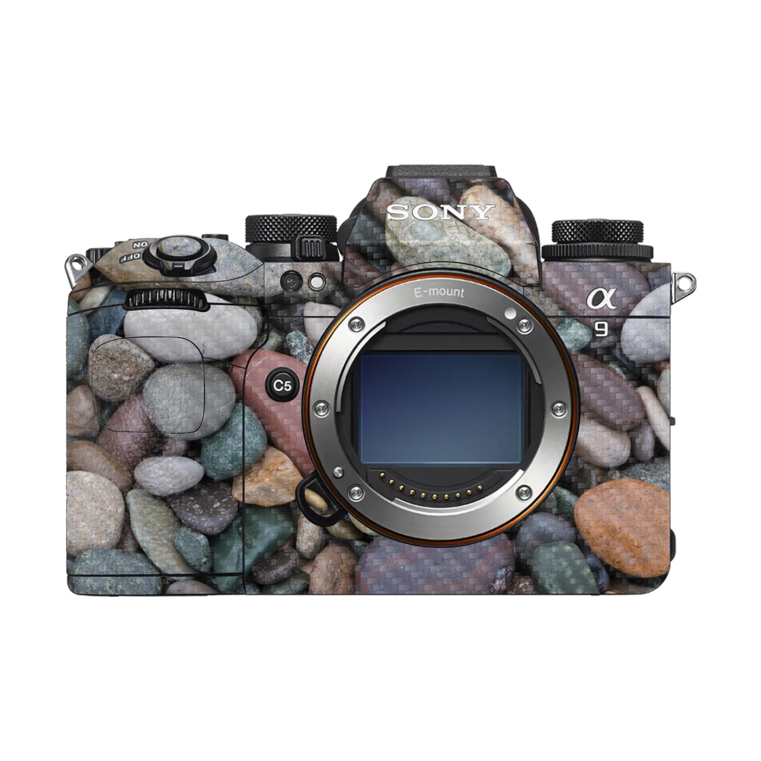 Carbon Fiber Camera Skin Compatible with Sony Alpha 9 III (2024) - Riverbed - Premium 3M Vinyl Protective Wrap Decal Cover - Easy to Apply | Crafted in the USA by MightySkins