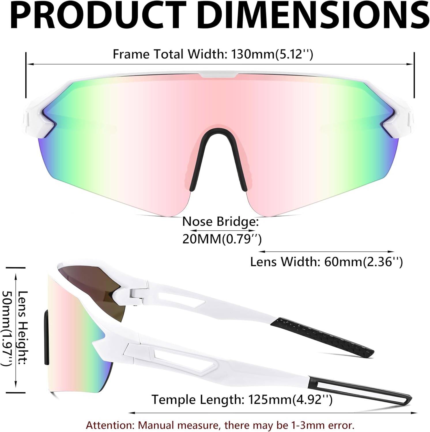 FEISEDY Sports Sunglasses for Men and Women, UV400 Protection Outdoor Cycling Driving Fishing Glasses B2987 - Image 3