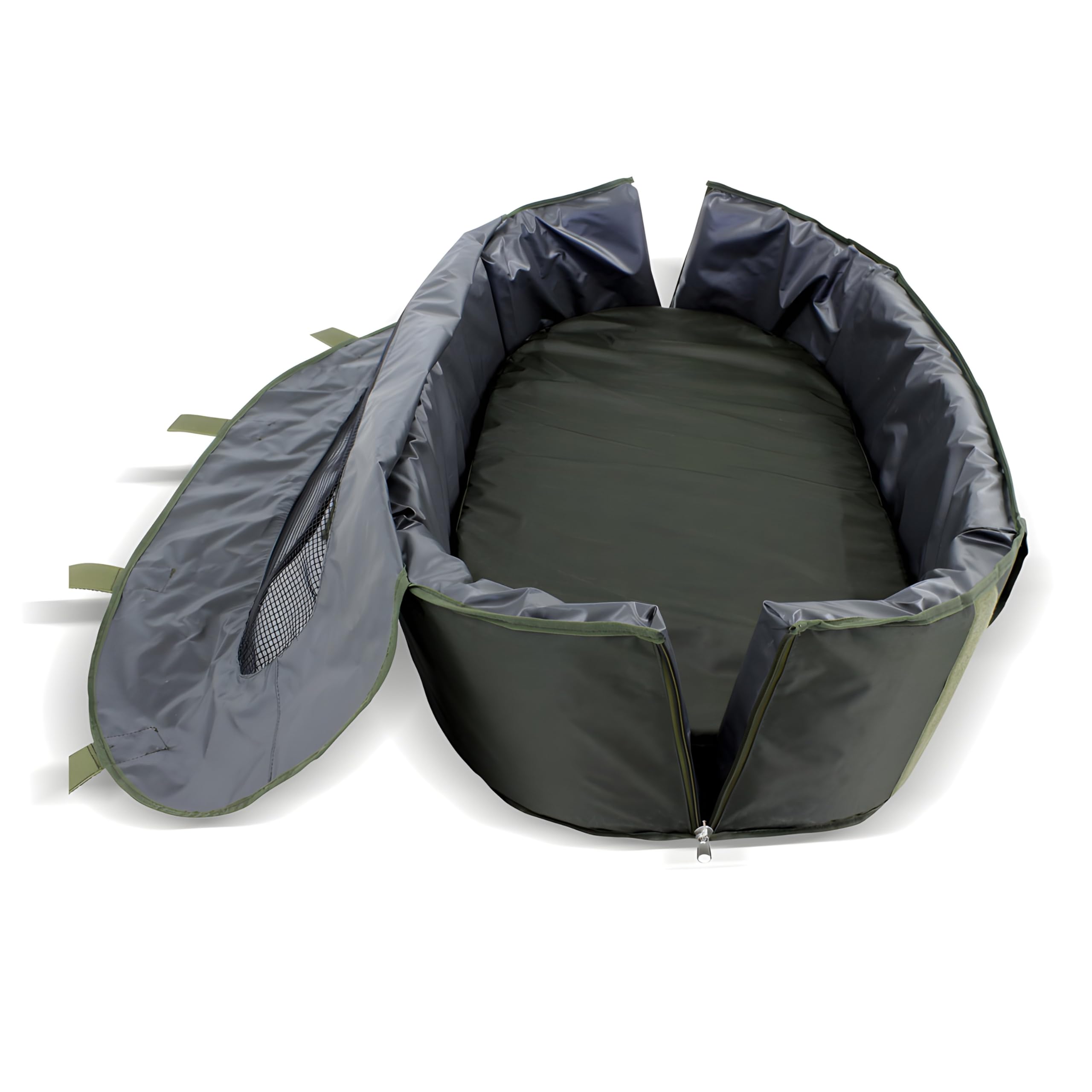 Lucx Abhakmatte Carp Cloud Plus - gepolsterte Unhooking Mat/Carp Cradle für Karpfen - mit Abdeckung, Seitentasche & Wasserablauf - Fischschonend & robust