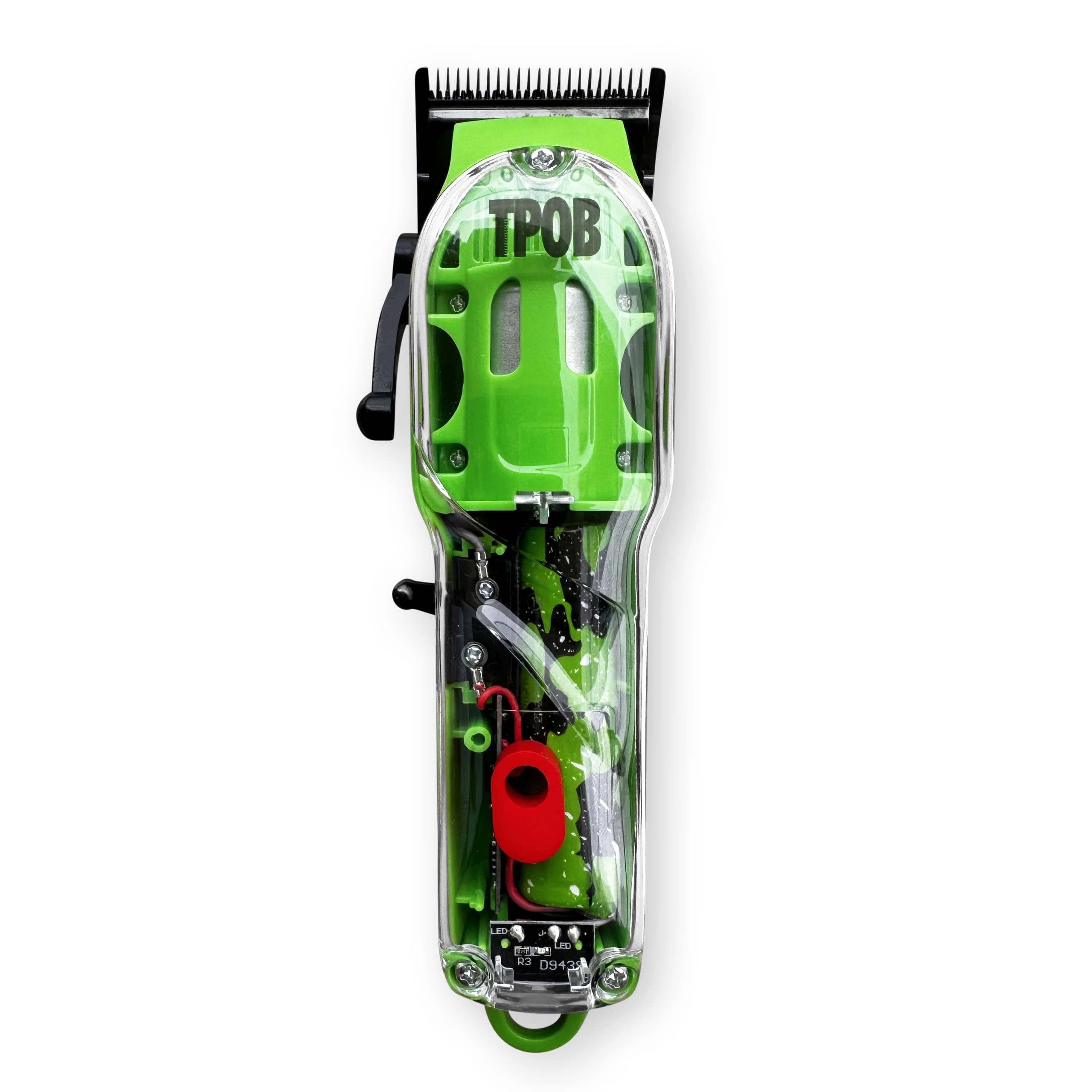 TPOB Slime 2 Barber Hair Clippers Trimmer Shaver Set for Men with Matte Green Case and X Fade Blade (Slime) - Image 3