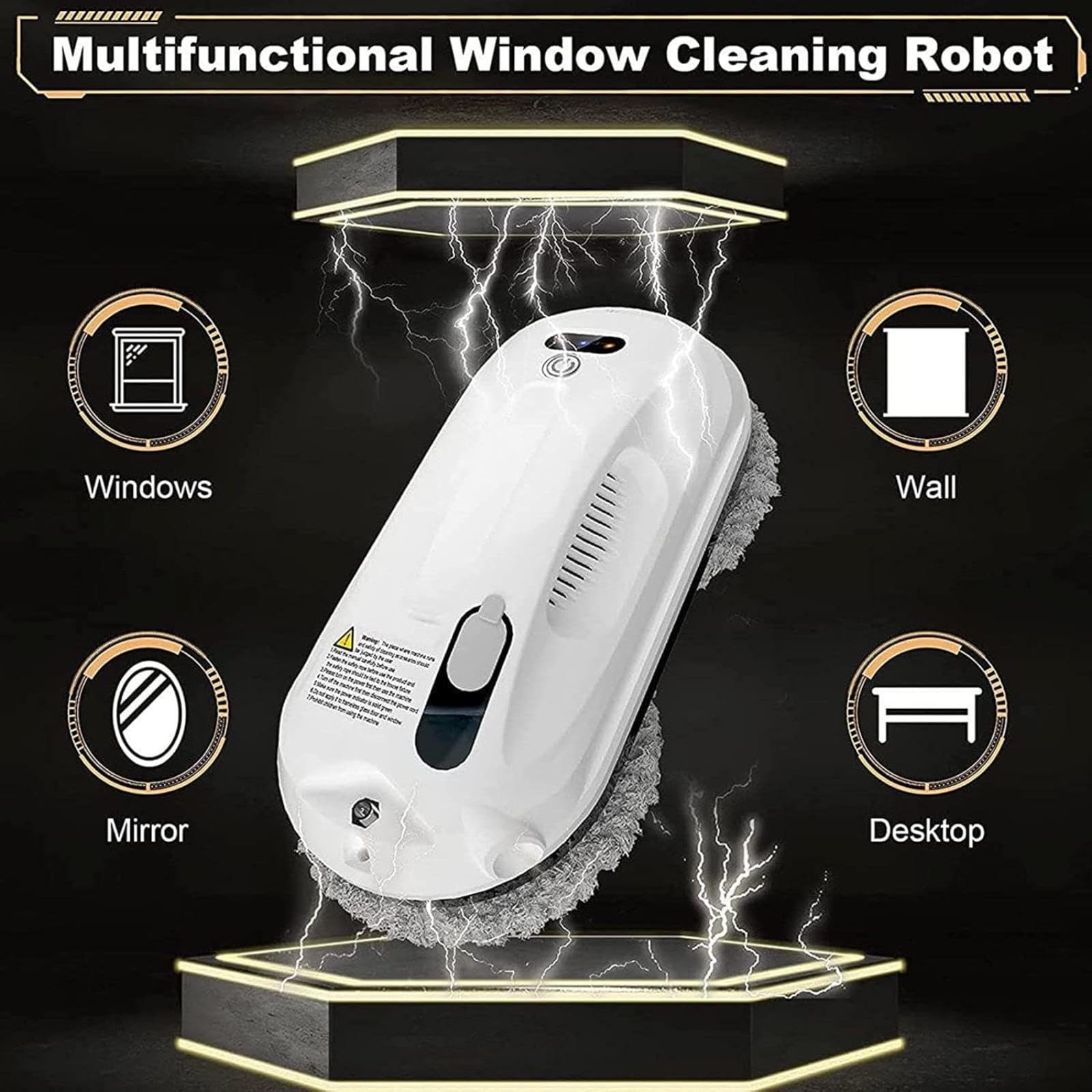 Robot limpiador de ventanas con spray automático de agua, 2800 pa de succión fuerte eléctrica, limpieza inteligente de vidrio, robótica, para exteriores/interiores