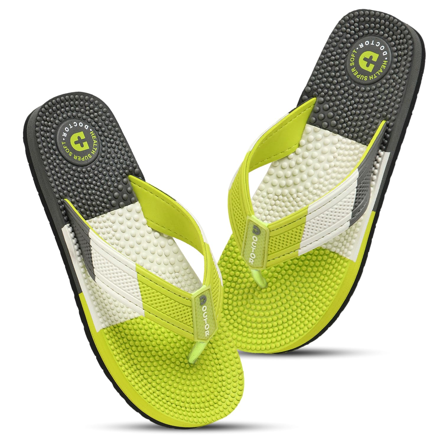 Men's & Boys Anti-Skid Flip Flops with Acupressure Massage Footbed | Lightweight | Soft | Doctor-Recommended Slipper for Pain Relief | All Day Wear Acupressure Doctor Slipper