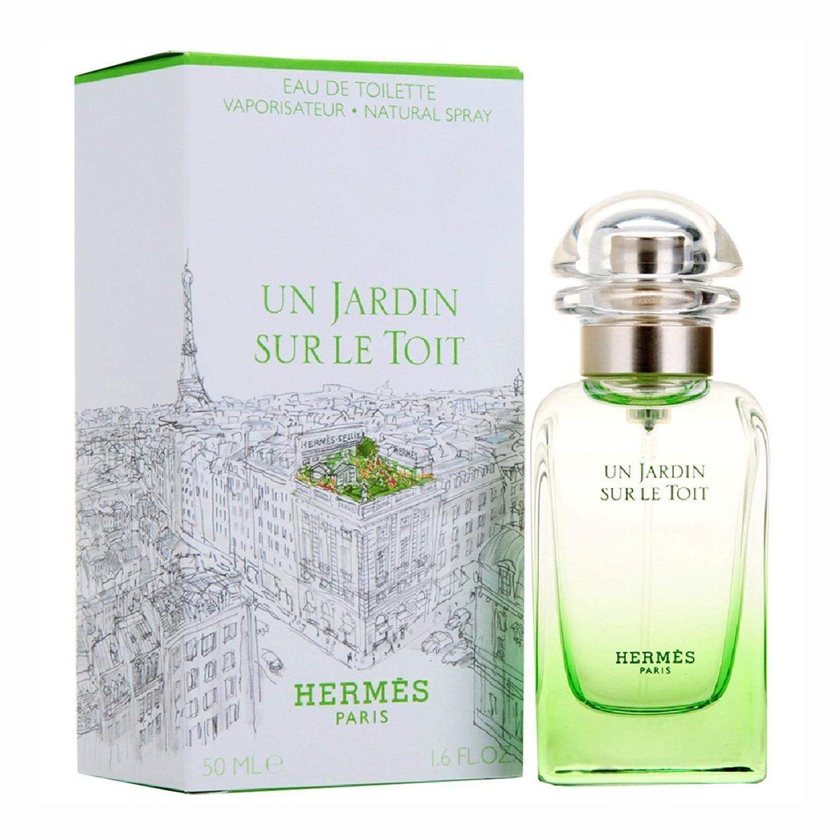 Hermes Unisex Un Jardin Vaporizador HERMES PARIS A GARDEN SUR LE TOIT EAU DE TOILETTE 50ML VAPORIZER, Black, Est ndar UK