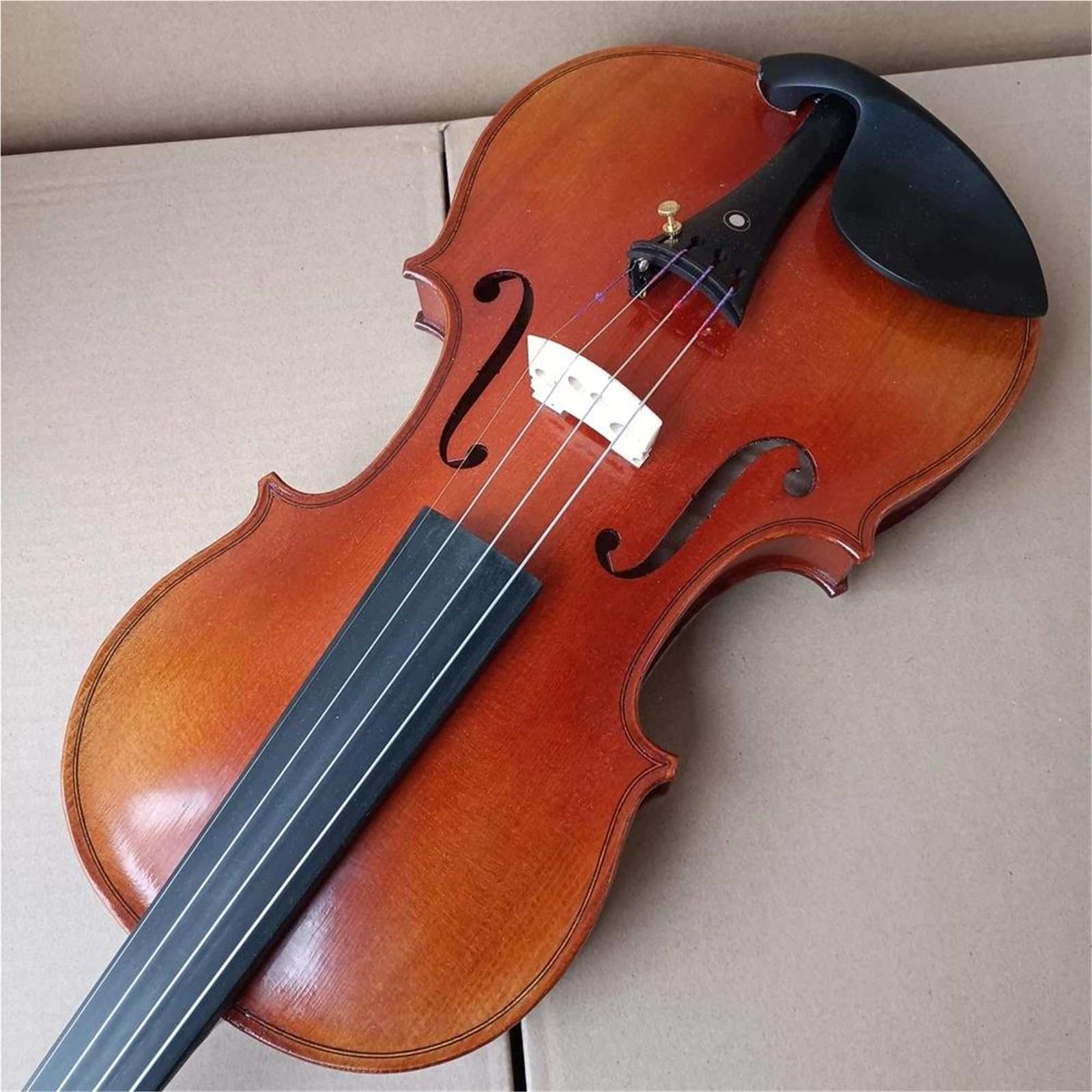 Violín Conjunto De Violín 4/4 Hecho A Mano | Arce Flameado Seleccionado | Barniz al óleo vintage