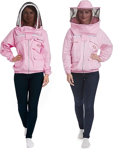 Miniatura 6 de Natural Apiary Max Pro - Chaqueta de algodón incluye 2 velos no inflamables (redondos y vallados), máxima protección contra picaduras para