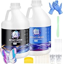 Epoxy Resin, 4.5 L Transparent Epoxy Resin, Beginners, 1:1 Ratio Epoxy Resin Glue with Hardener, DIY Creation Making, Wood, Decorations, Crafts, Crafts