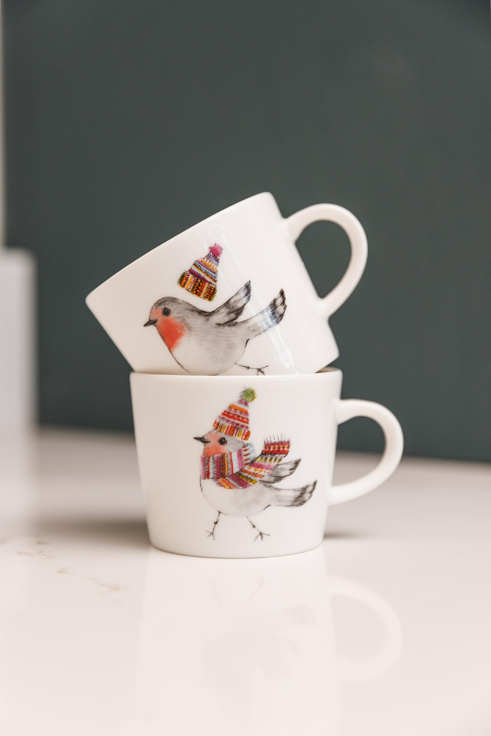 Mikasa Tipperlyhill Robin Filiżanki do espresso, 90 ml, z eleganckiej porcelany, zestaw lub 2 szt., w pudełku prezentowym