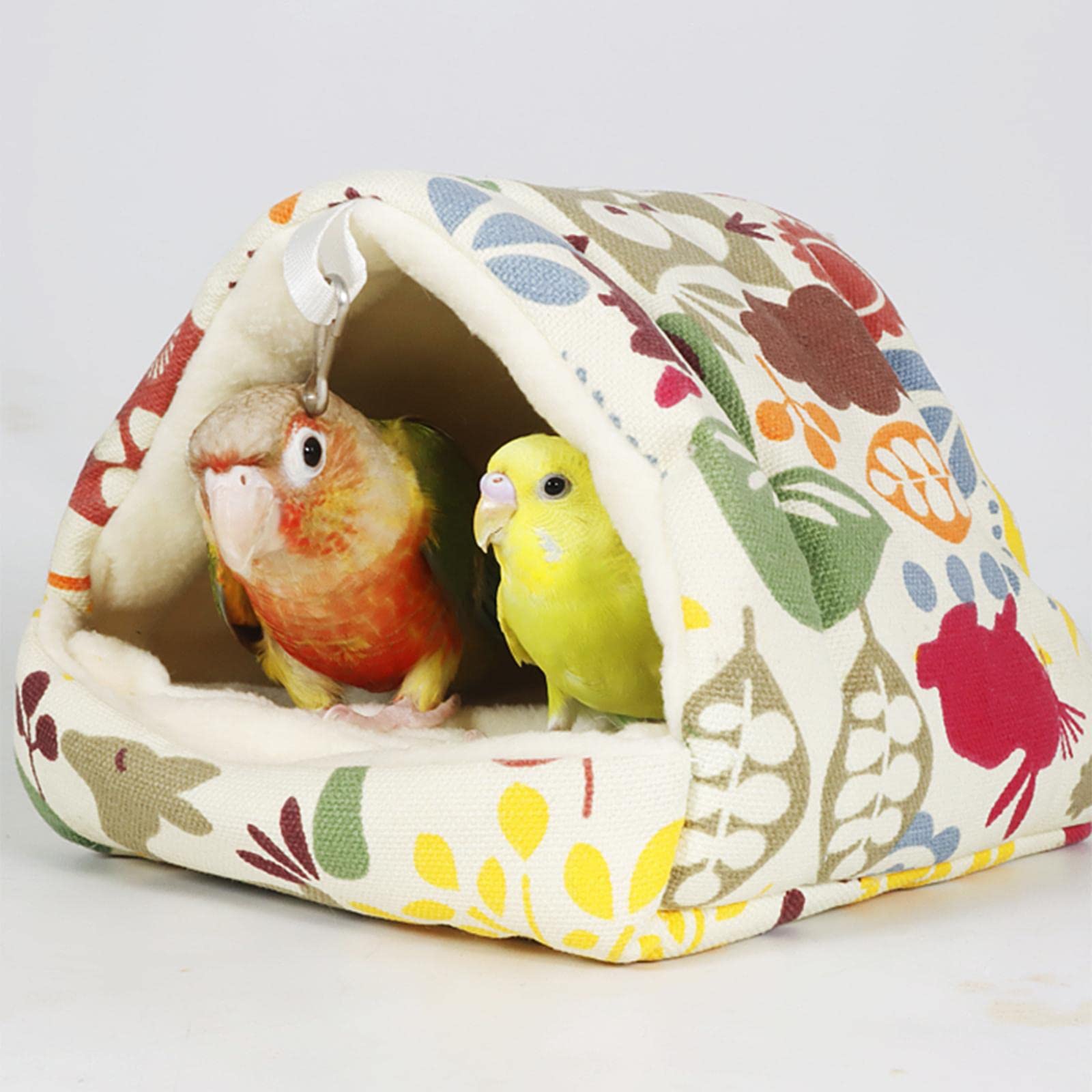 Generico Inverno Pappagallo Gabbia Hideaway Grotta Peluche Capannone Gabbia per Uccelli Letto a Pelo Casa Capanna Uccello Appeso Nido per Inseparabili, 15 cm x 15 cm x 14,5 cm