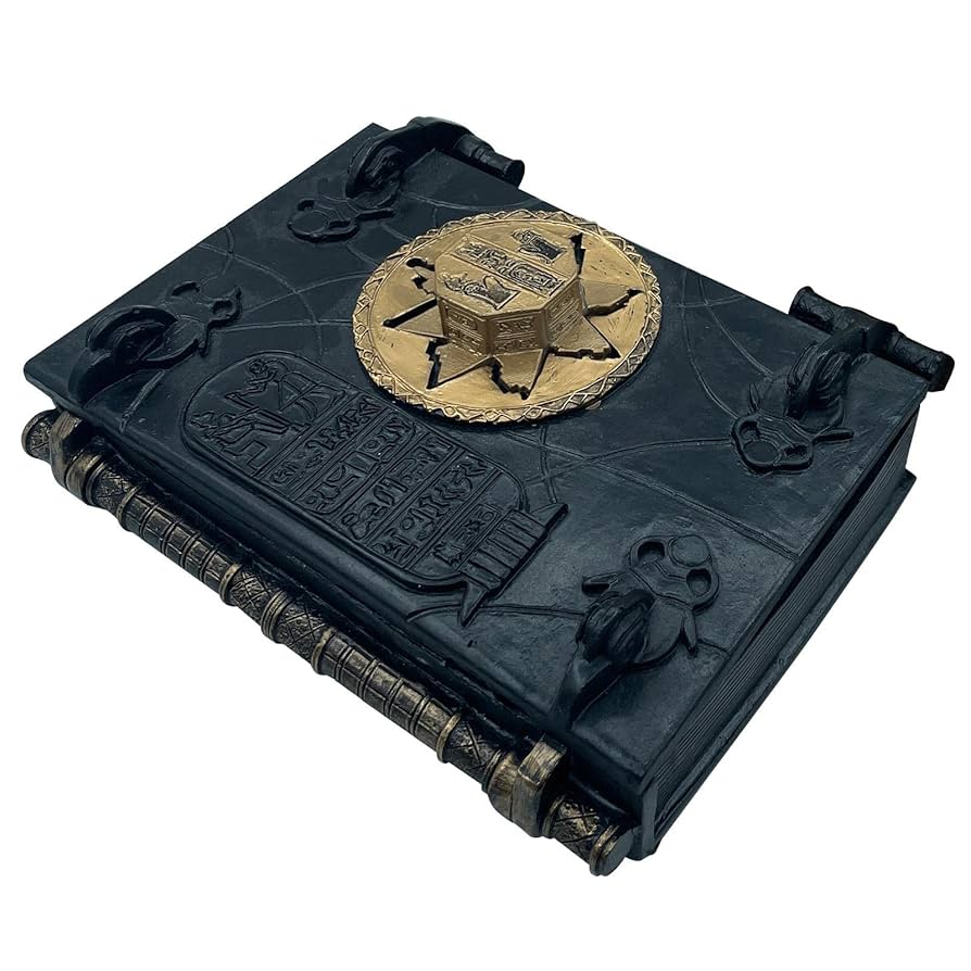 金色刺繍の神話的アート　アンティーク　遺品整理　作者不明 Amazon.co.jp: ミイラの小道具のレプリカ死者の書、手作りの樹脂