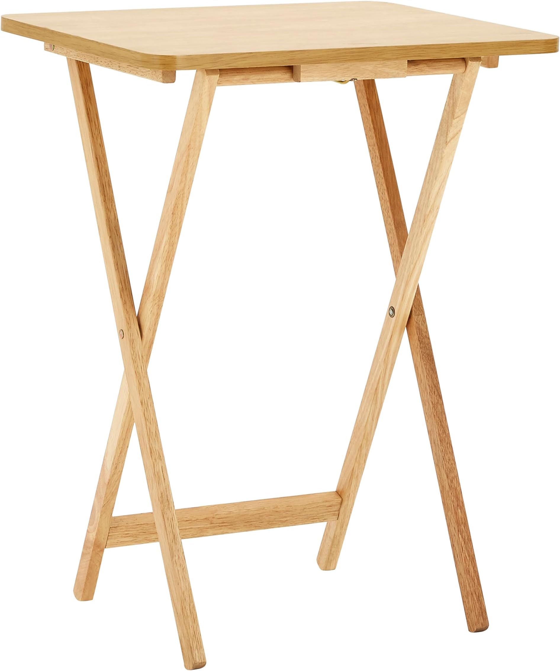 Premier Housewares Snack Table, 65 x 49 x 39 cm - Rubberwood