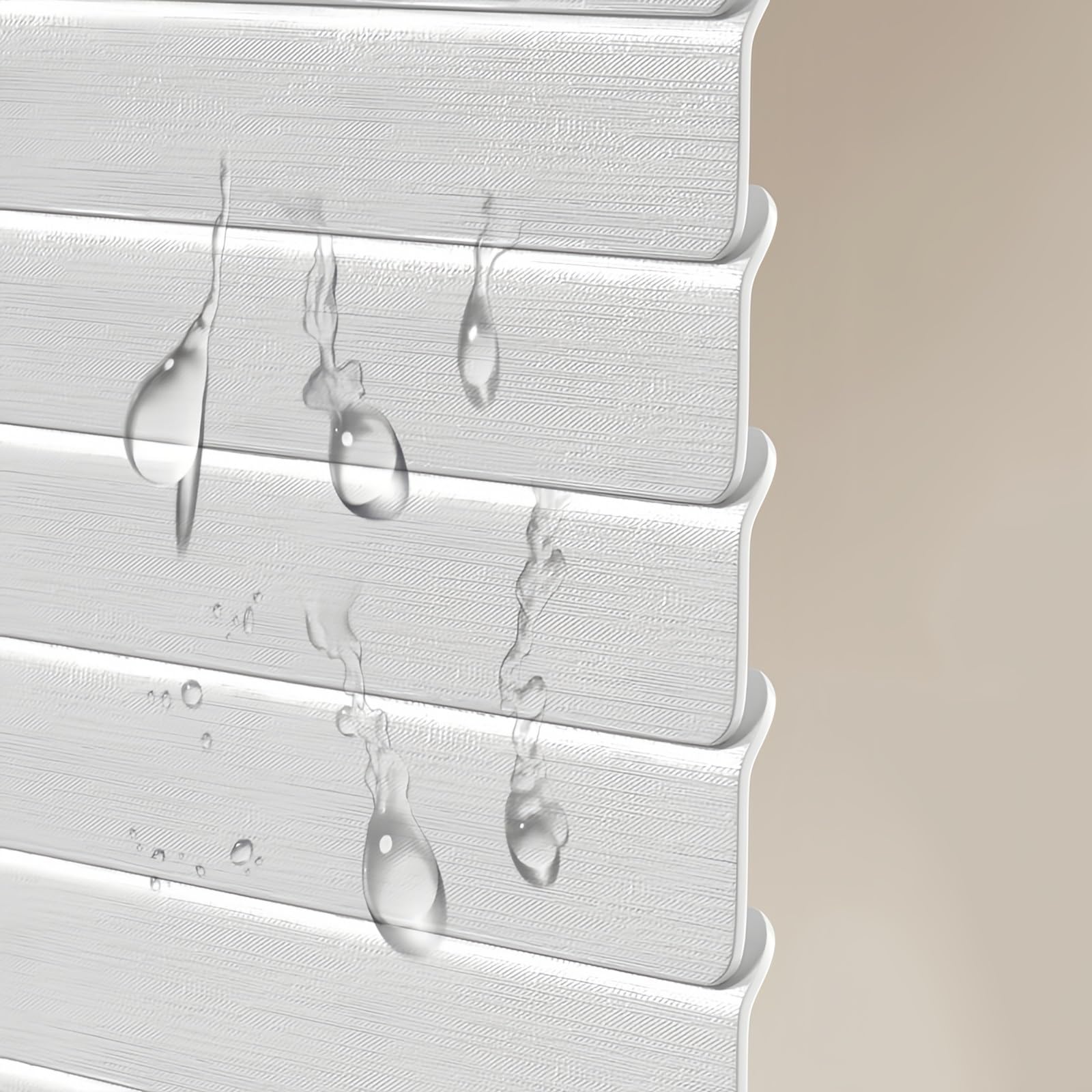 No Drill L-Shaped PVC Venetian Blinds, Easy Installation Cordless Light Filtering Mini Blind, Privacy Shades For Kitchen, Bathroom & Living Room(White)
