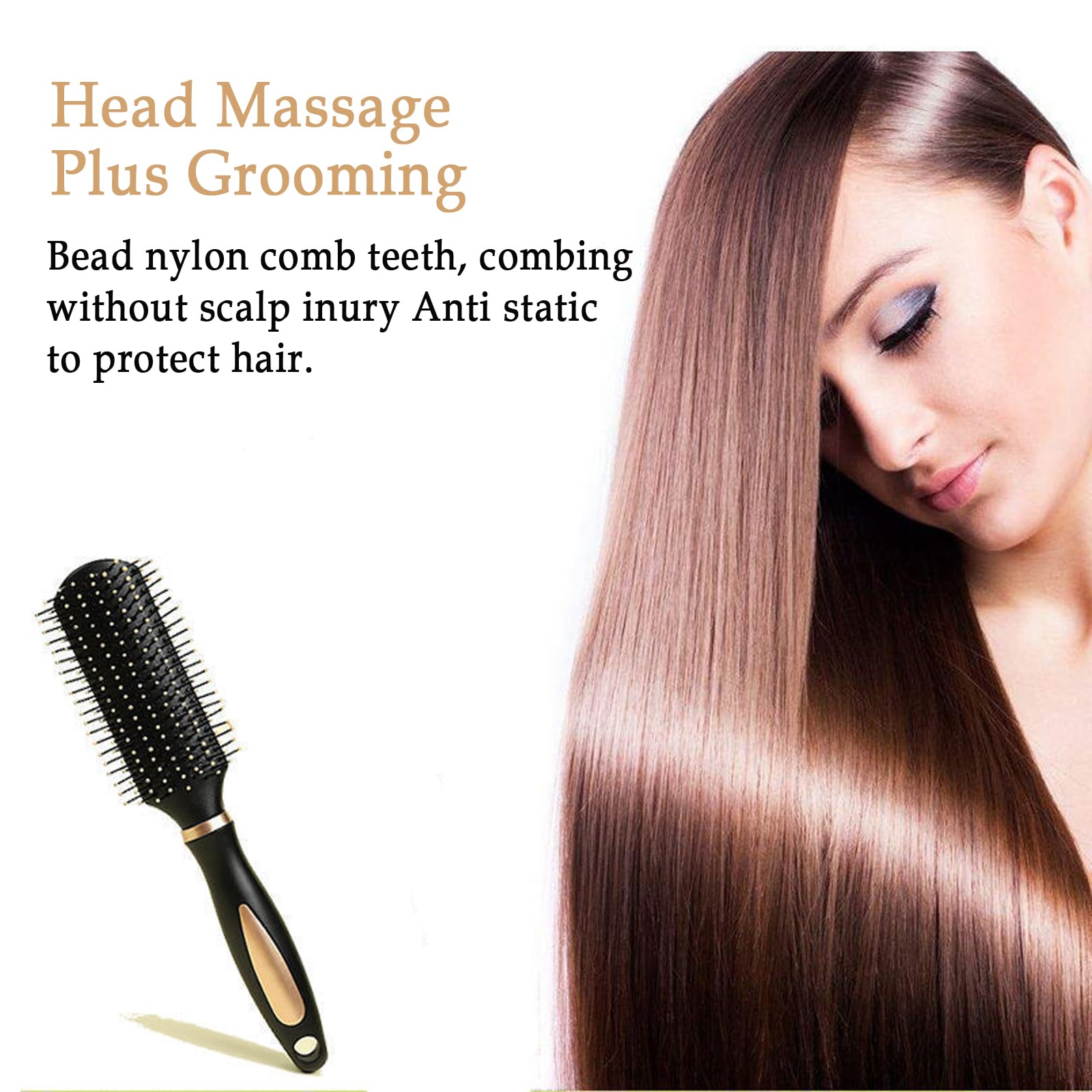 NVTEGR Round Hair Brush for Styling Creating and Smoothing Curly or Wavy Hair with Dryer and Appliances, Black - Image 4