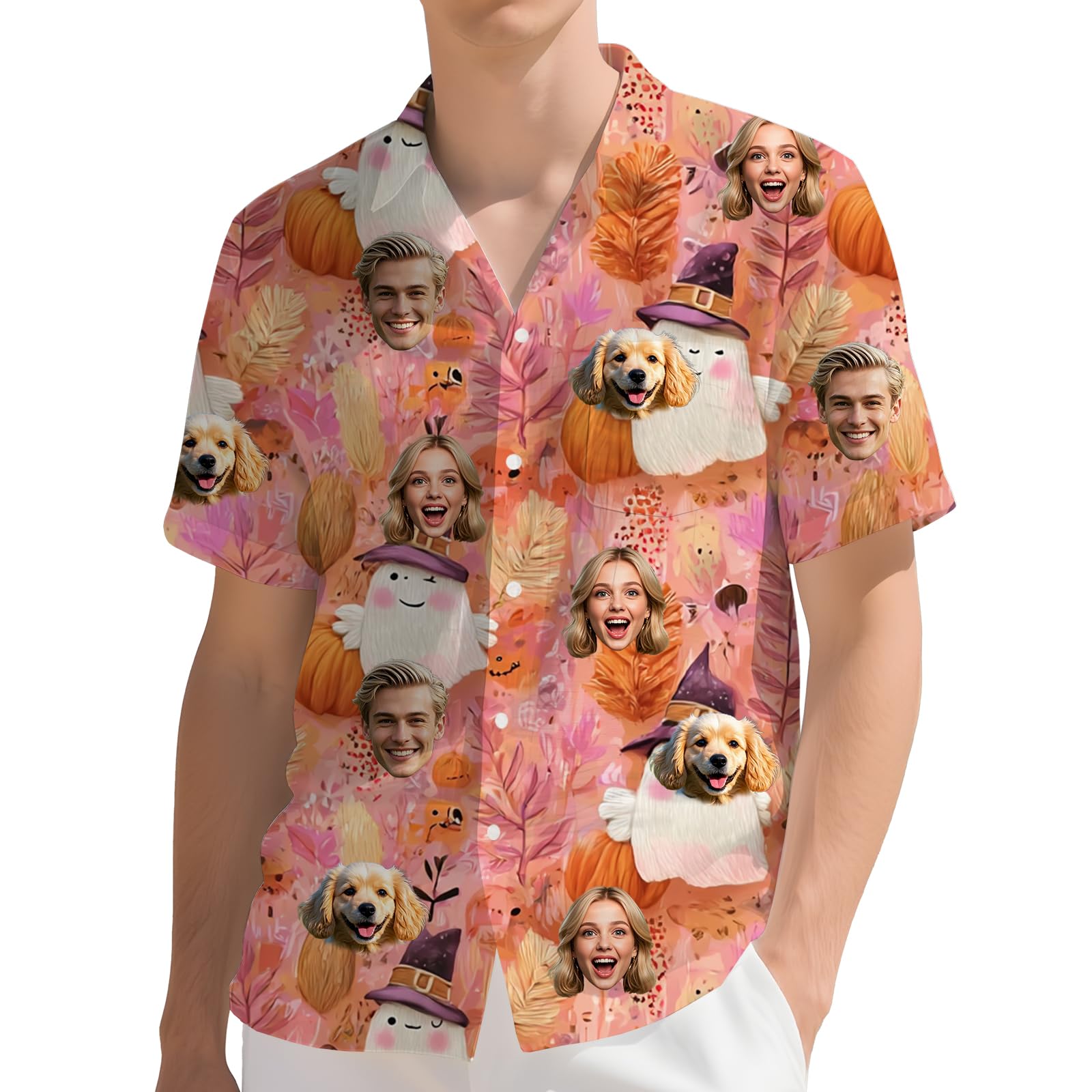 Aappping Men's S Custom Hawaiian Hirt For With Face, Personalised Hawaiian Hirt, Funny Hirt, Tropical Ummer Beach Casual Hort Leeve, Personalised Gift For