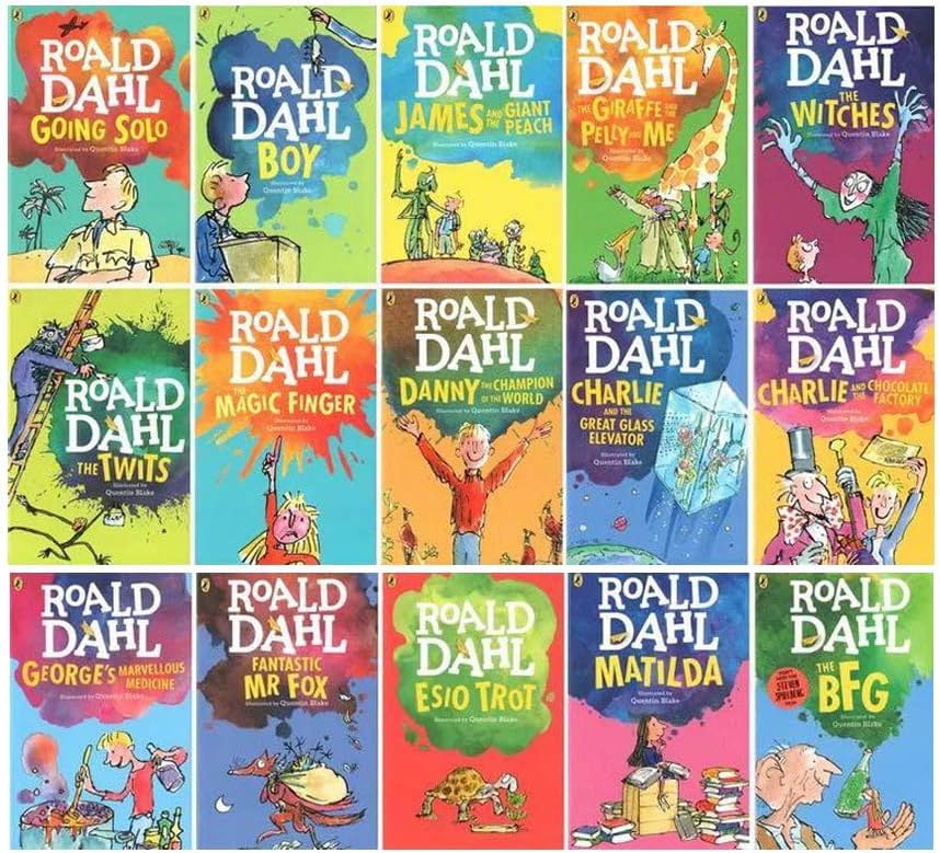 Roald Dahl 16 Books Collection Set (The BFG, Matilda, Esio Trot, George's Marvellous Medicine, Fantastic Mr Fox, The Magic Finger, The Twits, The Witches, Going Solo, The Great Mouse Plot and More)