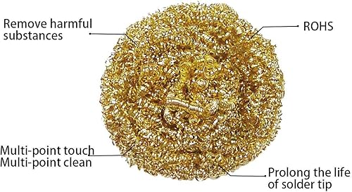 Miniatura 4 de FEITA Reemplazo de alambre de latón de limpieza de punta de soldadura para limpiador de puntas de estación de soldador - 5 paquetes