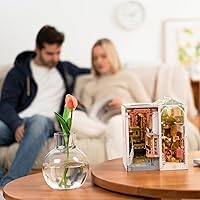 Vista 7 de Rolife Kit de Rincón de Libros DIY Sakura Densya, Kit de Rincón de Libros en Miniatura DIY Separador de Libros Decorativo Creativo Inserto