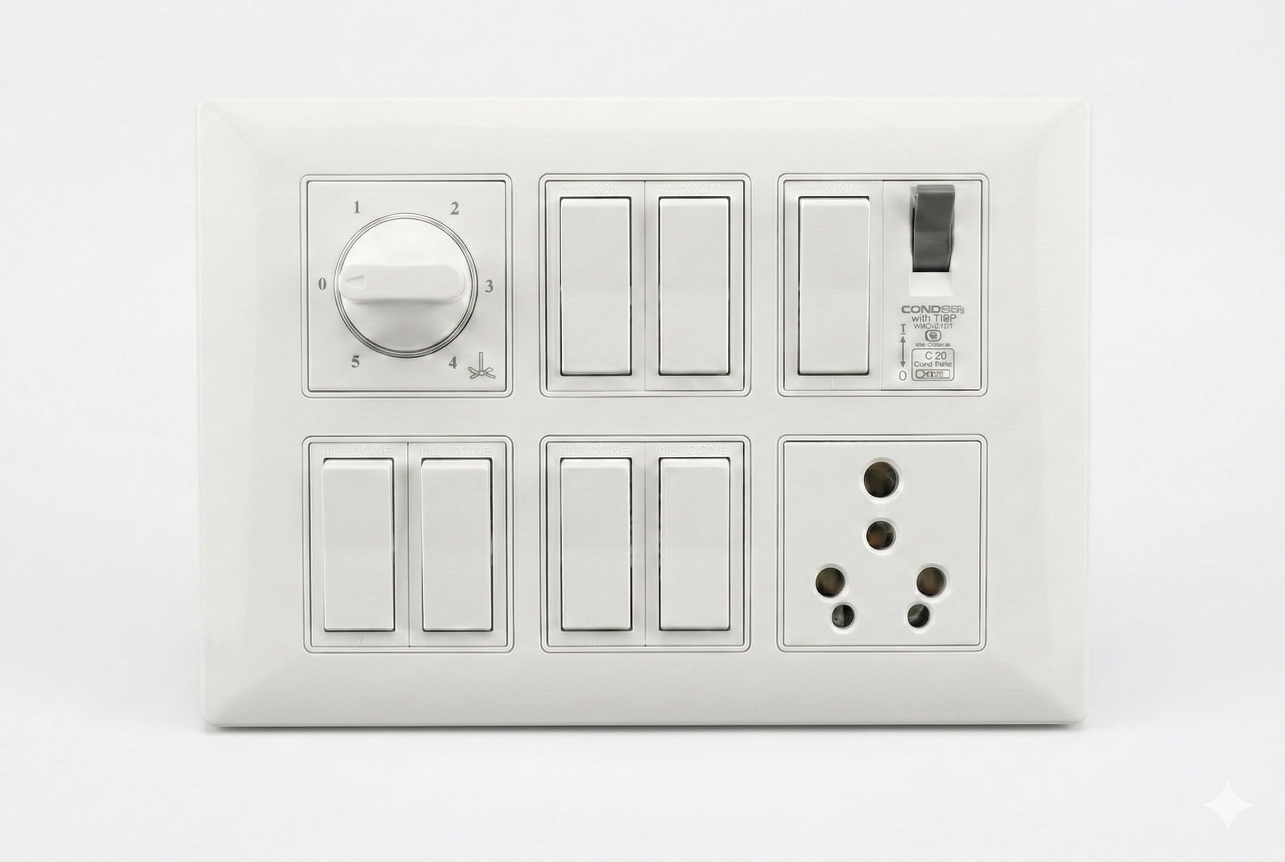 Wall Board Modular wall surface electric board with conection CONA SWITCHES 1 Socket Extension Boards (White, 1 m)-image-44