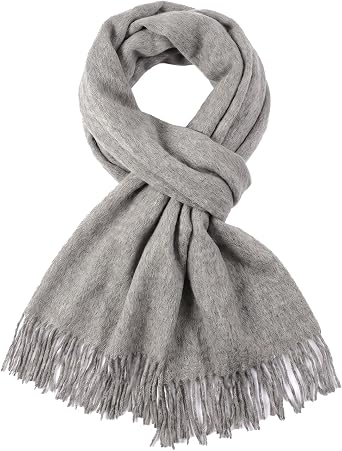 Winter Wool Scarf Shawl Wraps for Women Thick Solid Scarves Warm for Cold Weather Fashion Wrap for Men