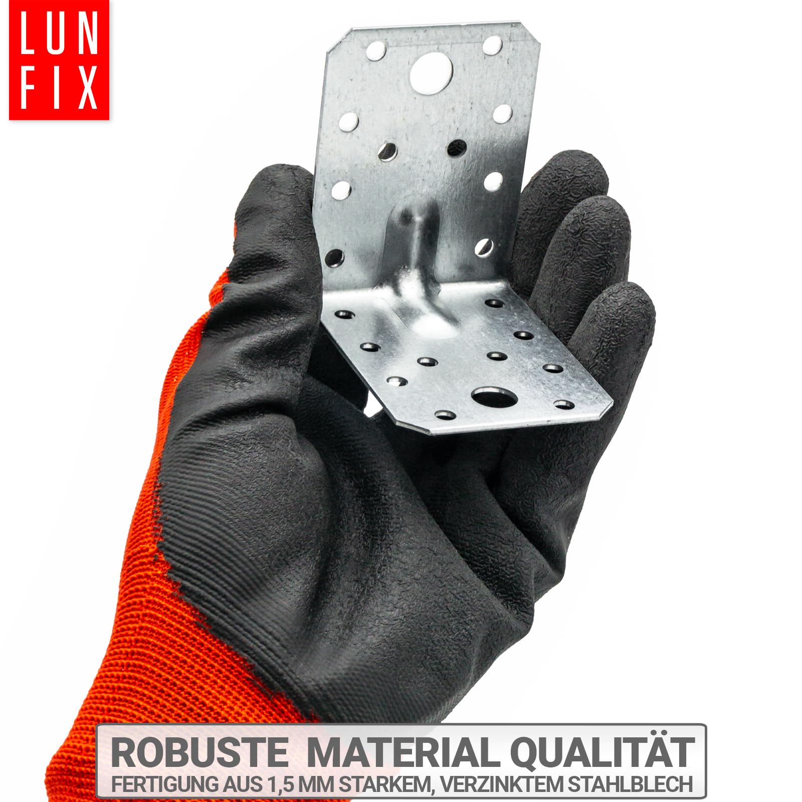 Lun Fix Staffe angolari 70x70x55 mm 20 szt. ocynkowane 1,5 mm 90°