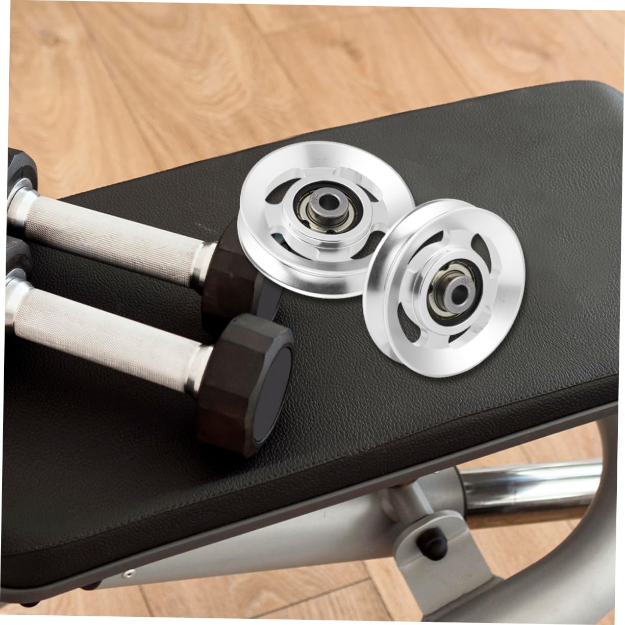 ibasenice 2 Poleas Resistentes al Desgaste para Equipo de Fitness de Aleación de Aluminio Compactas y Ligeras para Entrenamiento de Gimnasio