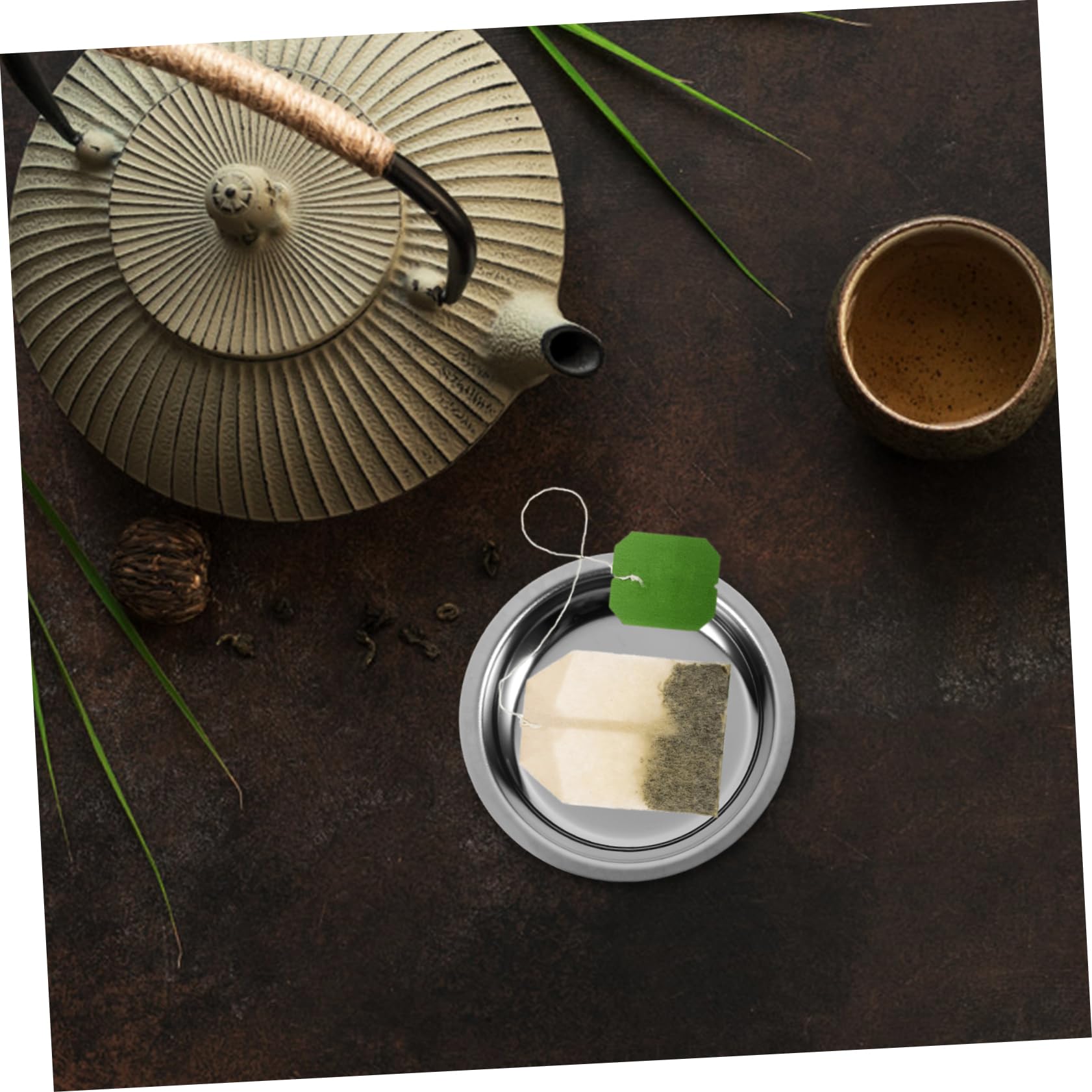 IMIKEYA Stainless Steel Tea Bag Stainless Steel Decorative Dish for Tea Bags for Home Bar and Restaurant Use and Within Reach