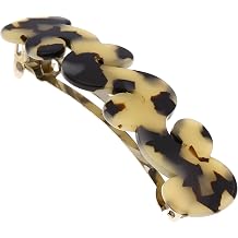 Camila Paris V105 French Hair Barrette Clip for Girls Handmade, Flow, Metal Clasp Strong Hold Grip Hair Clips for Women, No Slip and Durable Styling Girls Hair Accessories, Made in France