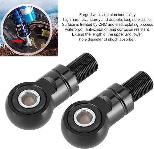 Miniatura 2 de Fydun Par de amortiguadores de aire traseros de 0.394 pulgadas con agujero de 0.394 in, amortiguadores de altura para motocicleta ATV todoterreno