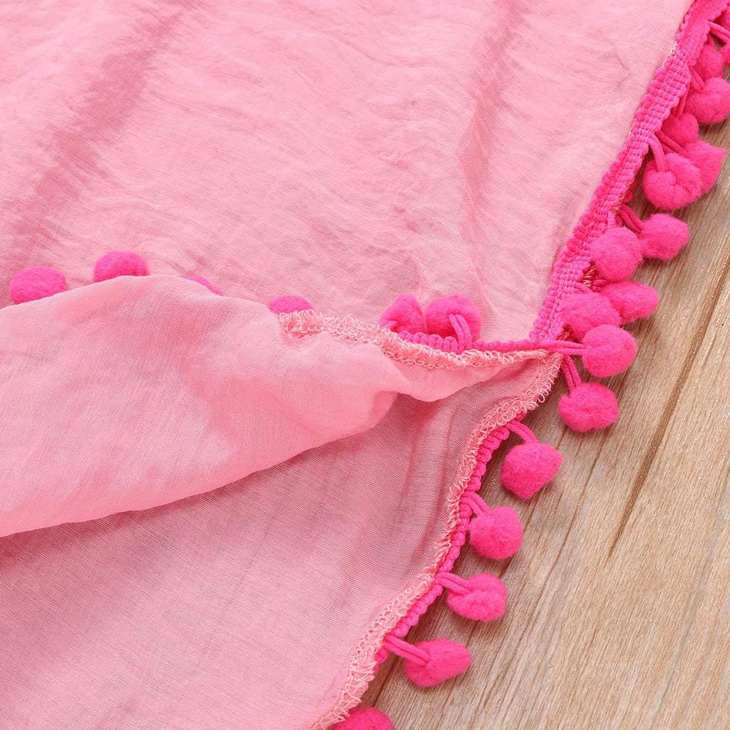 Girls Tops Swim Coverup Toddler Kids Baby Girls Cover-ups Swimsuit Wraps Beach Dress Tops Pompom Tassel: Clothing, Shoes & Jewelry