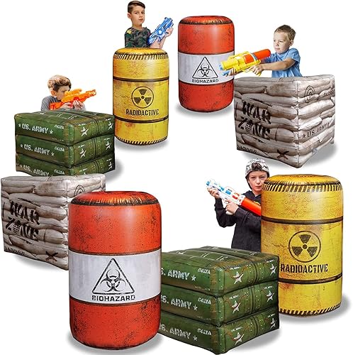 Miniatura 6 de Combat Battlefield Compatible with Laser tag, Water Gun, Dart Gun, Perfect for Boys and Girls Birthday Activities (Battle INFLATABLES Combat war