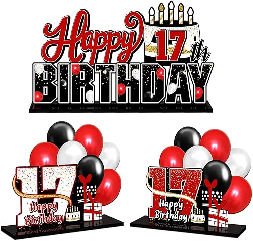 Miniatura 189 de LINGTEER Juego de centros de mesa de acrílico azul con texto en inglés «Happy 100th Birthday» – Decoración de regalo de fiesta de cumpleaños número