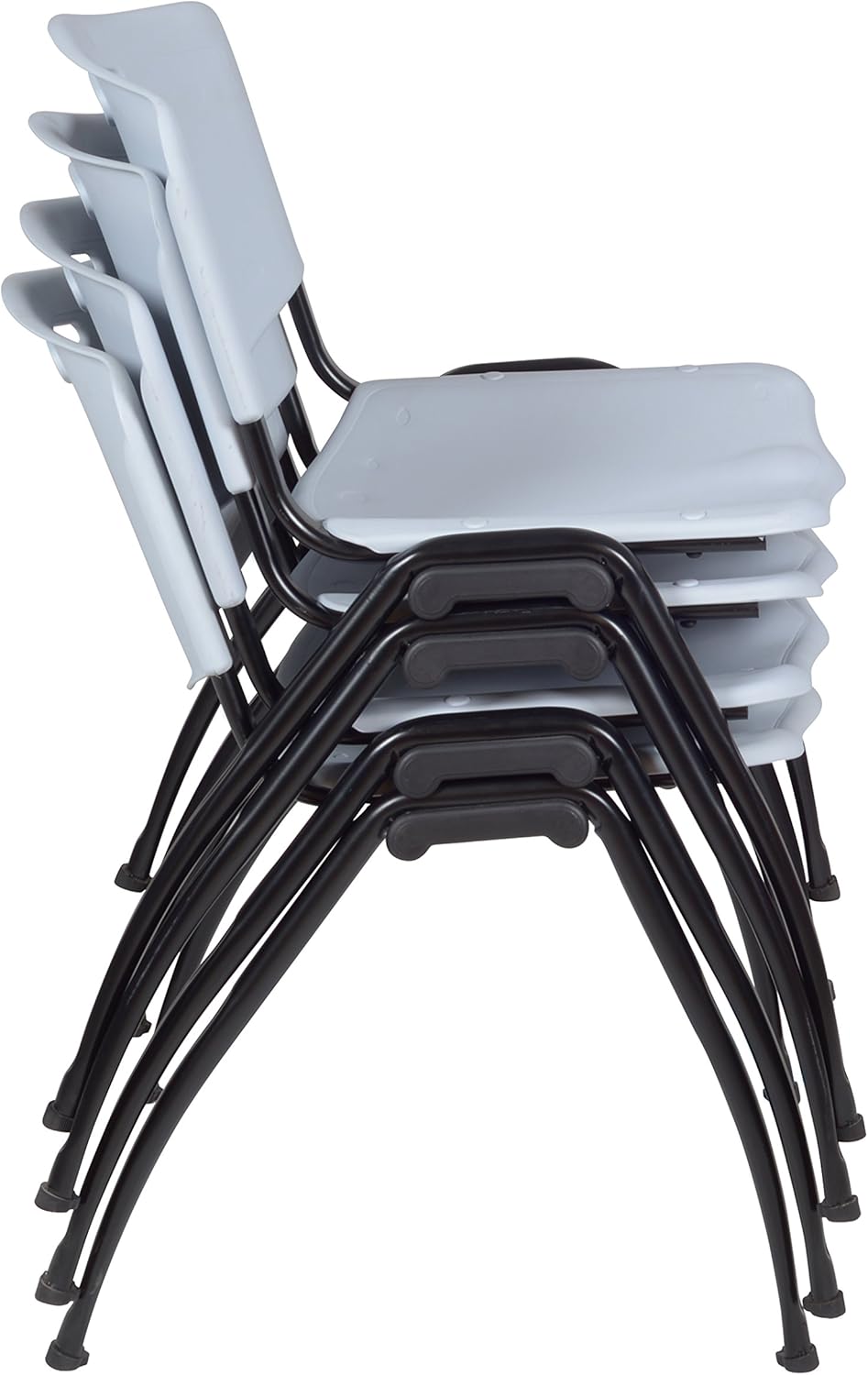 Regency Lewis Classroom/Dining/Everyday Stackable Chair, Set of 4, Grey : Office Products