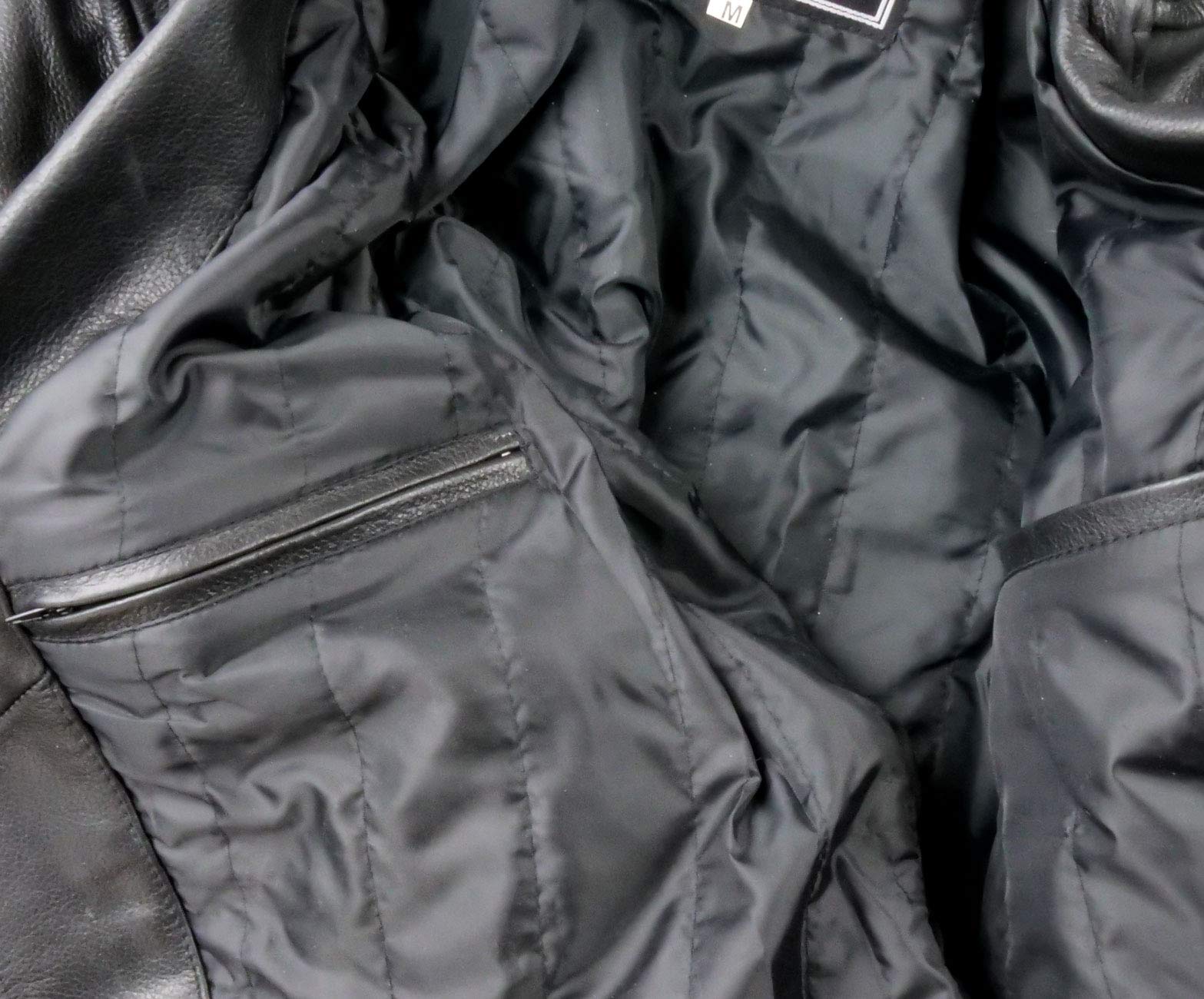 IGUANA CUSTOM CLOTHES Chaqueta Cruzada para Hombre de autentico Cuero de Vaca de Estilo rockero, Punk o Motero con cinturón y Forro, un Estilo clásico Que Nunca Pasa de Moda. (XS)