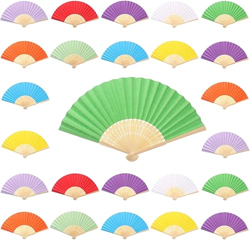 Miniatura 11 de 40 abanicos de mano de madera, exquisitos ventiladores plegables de sándalo de 8 pulgadas para decoración de bodas, elegantes ventiladores plegables
