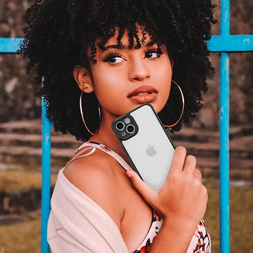 Miniatura 7 de RALEAVO Funda mate compatible con iPhone 14, delgada, translúcida, esmerilada, parte trasera de policarbonato, protección militar contra caídas,