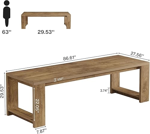 Miniatura 2 de Tribesigns Escritorio para dos personas, escritorio extra largo de 86.6 pulgadas, mesa de escritura doble para computadora, escritorios grandes