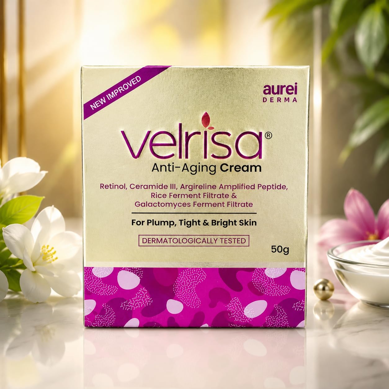 Velrisa Anti-Aging Cream, 50g | Daily Face Cream with Retinol