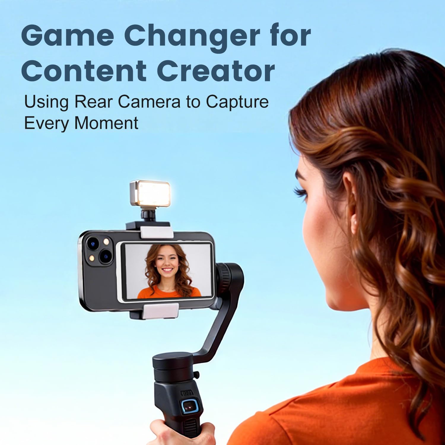 Écran de Selfie Magnétique pour iPhone et Android, Sans Délai, Haut-parleur Intégré, Partage d'écran en Temps Réel, Moniteur de Selfie pour Enregistrement Vidéo, YouTube, TikTok, Diffusion en Direct