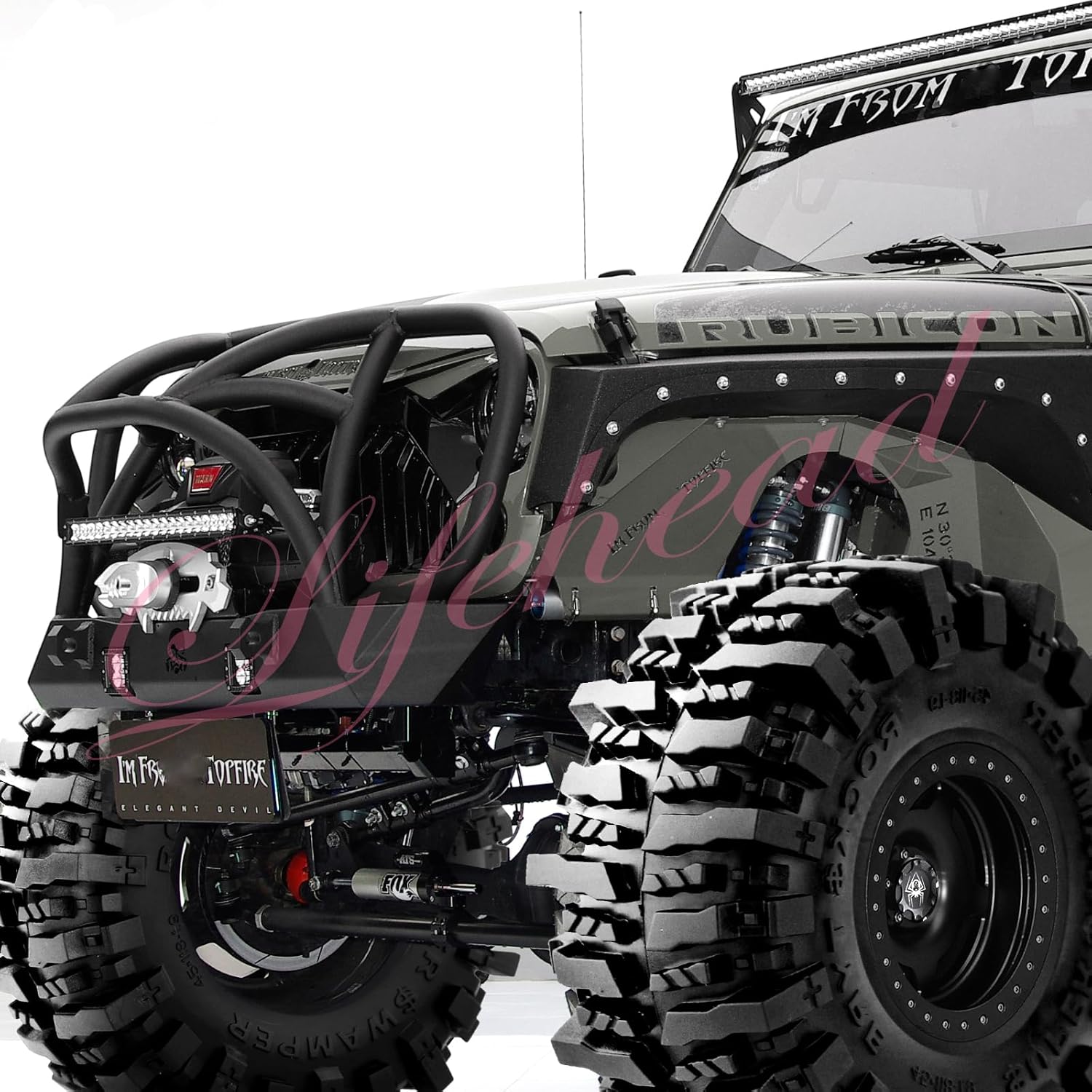 Lifehead 1.9inch Tires - All Terrain Pliable Rubber Tires for 1/10 RC Crawler Car TRAXXAS TRX4 TRX6 Axial SCX10 90046 90047 SCX10 III AXI03007 Tamiya CC01 YK4102 RGT EX86130/4.6" Outer Diameter
