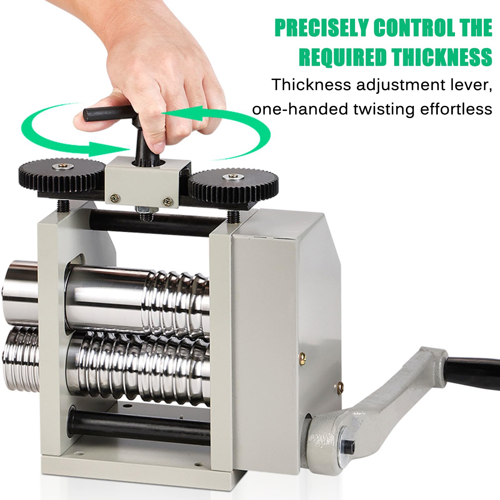 Laminatoio manuale per la creazione di gioielli, strumento multifunzionale con controllo preciso dello spessore per artigianato professionale