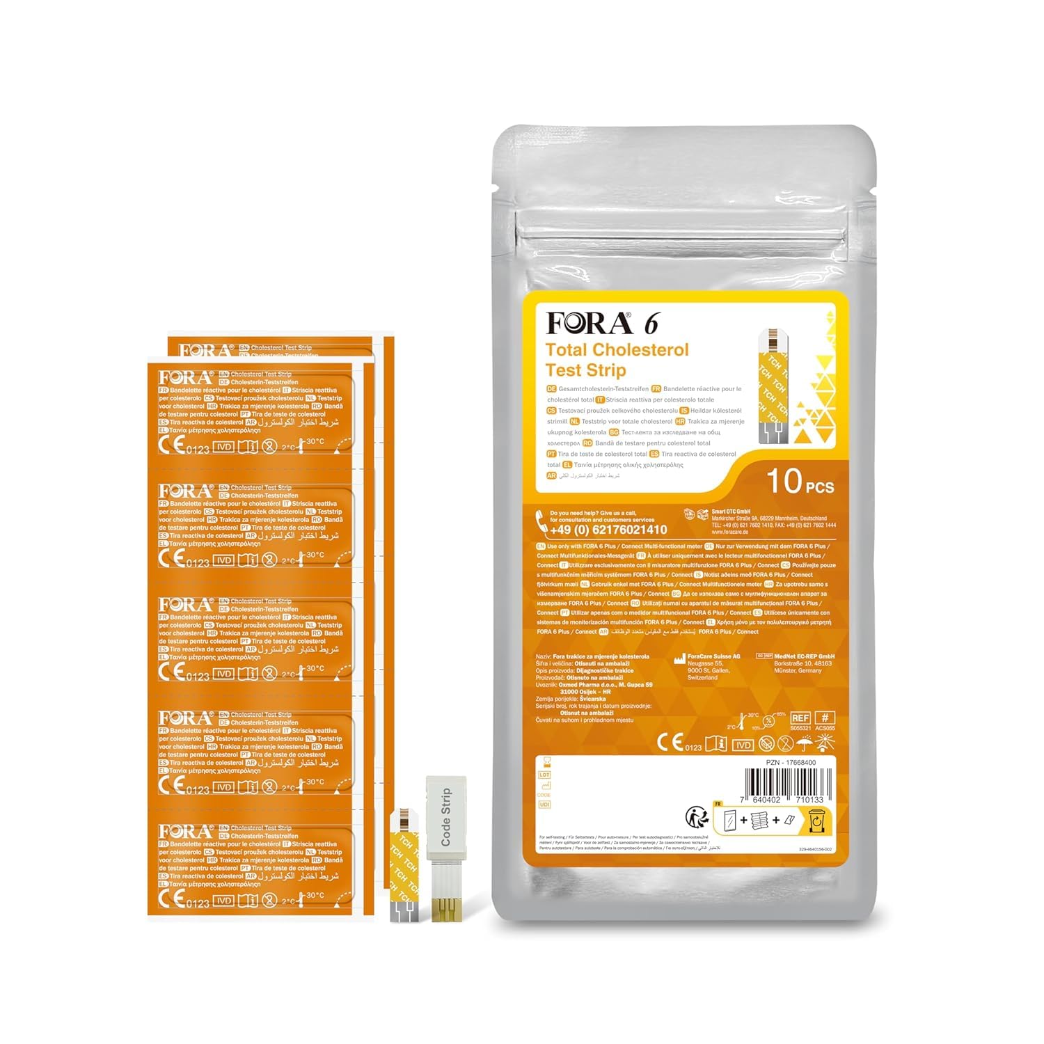 FORA Cholesterin Teststreifen 10 stück (box)