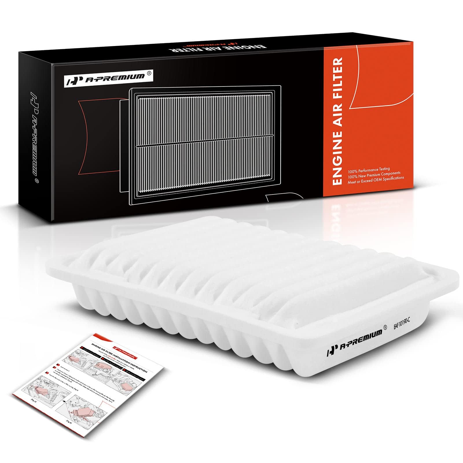 Engine Air Filter Compatible with Toyota, Pontiac & Scion Models - Corolla 2009-2019, Matrix 2009-2014, Yaris 2006-2018, Vibe 2009-2010, iM 2016, xD 2008-2014