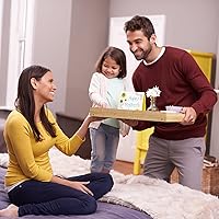 Vista 3 de Bandeja de cama para desayuno, bandeja de comida con patas plegables, bandeja de cocina para escritorios de regazo, portátil, computadora, sofá