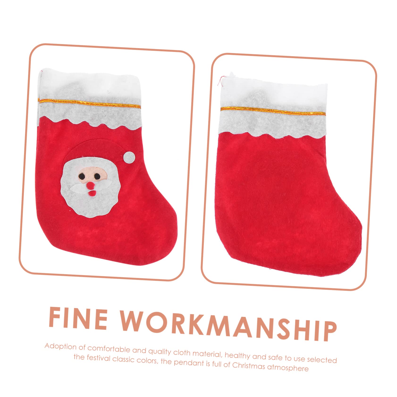 IMIKEYA 72 STK Weihnachtsstrumpf Goodie Bag weihnachtsgeschenktüte Mini-Weihnachtsstrümpfe Mini-Strümpfe Weihnachten büro Dekoration Office Decoration Kaminanhänger Geschenkhalter Stoff