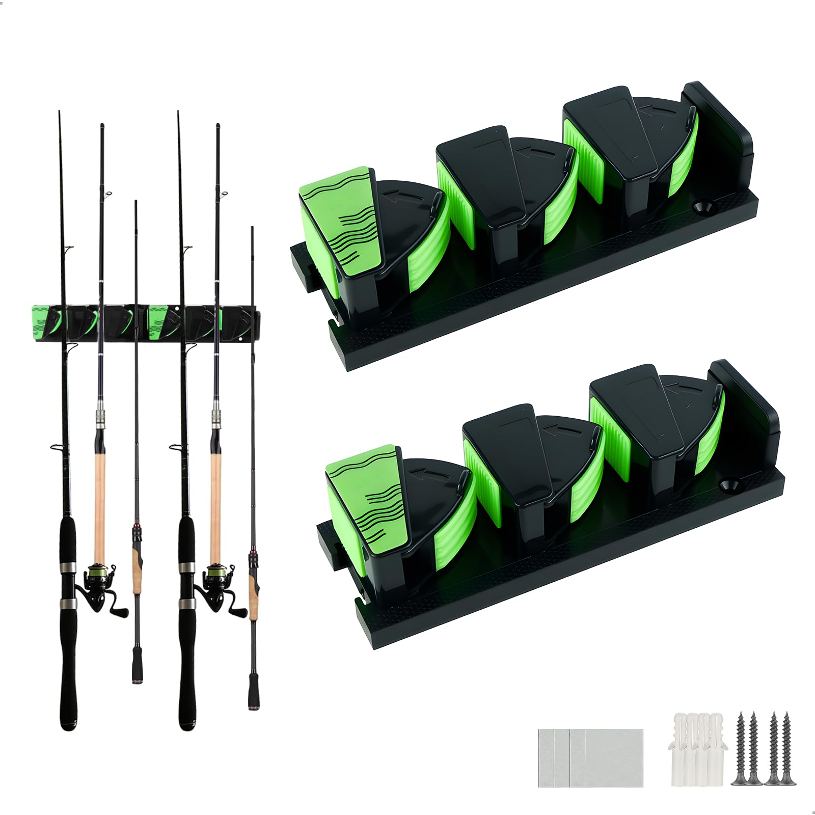 Soporte Cañas de Pescar Portacañas Plástico Goma UV Antideslizante Juego 2 Unidades Barco