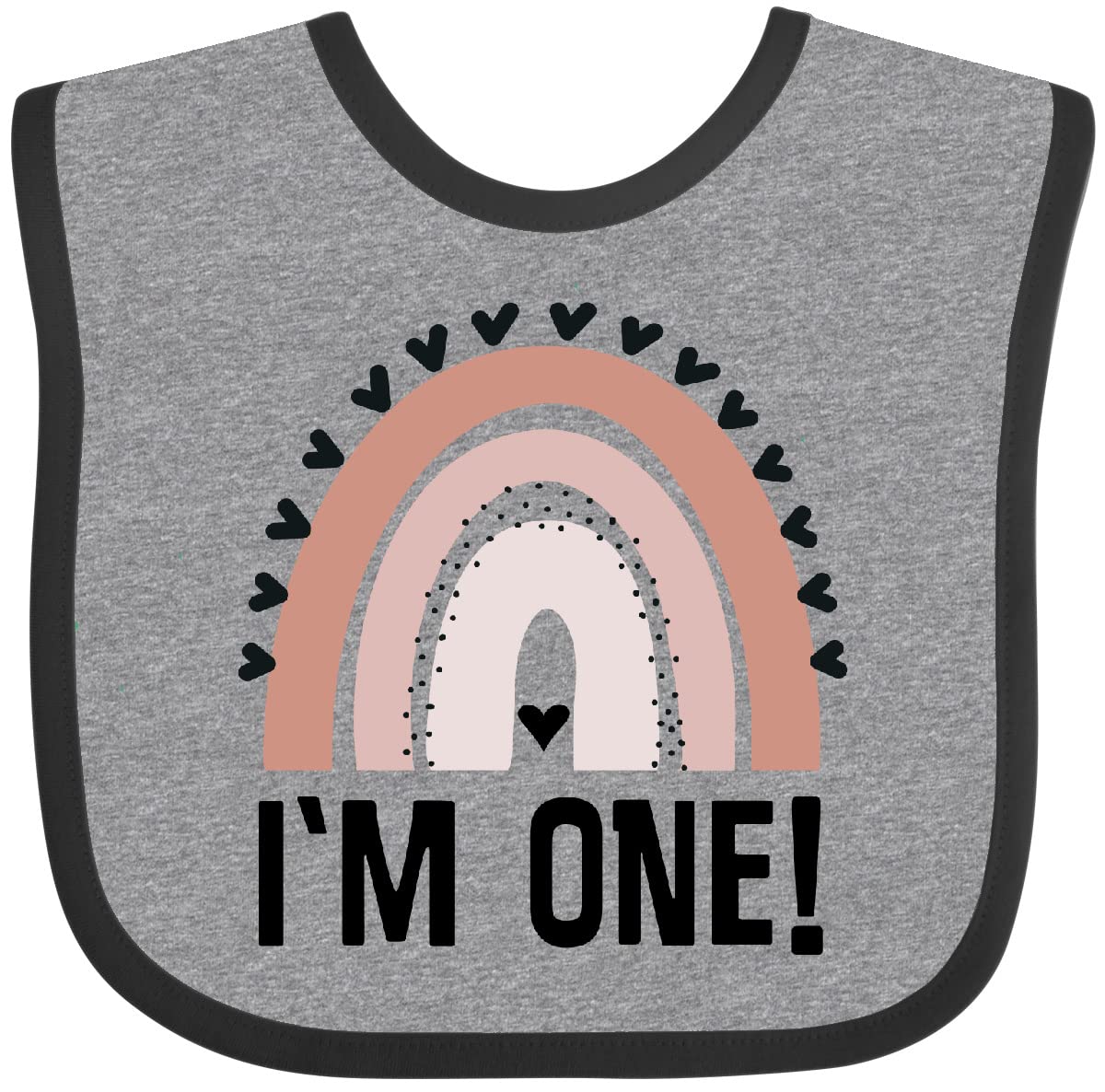 inktastic 1st Birthday Boho Rainbow 1 Year Old Baby Bib