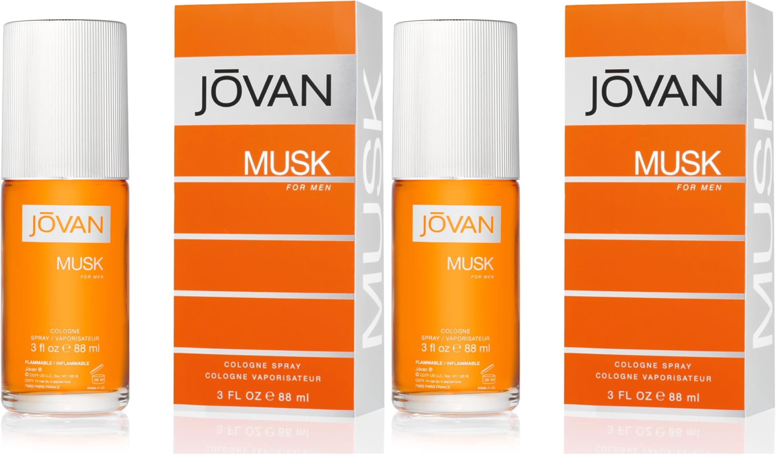 Jovan Musk Men EDC 88 ml Vapo, 2er Pack (1 x 88 ml)