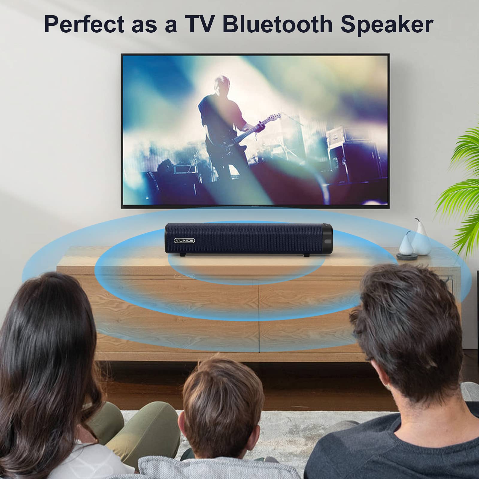 Vili Nice Soundbar, 50W Bluetooth Soundbar for TV, Wireless and Wired