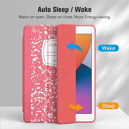 Miniatura 3 de Fintie SlimShell - Funda para iPad de 9, 8 y 7 generación (modelo 202120202019) de 10.2 pulgadas, soporte para lápices incorporado cubierta trasera