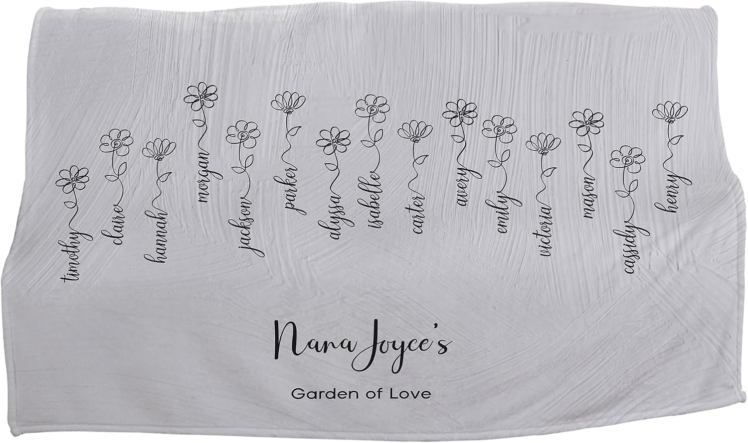 Personalization Universe Garden of Love Personalized 50x60 Plush Fleece Blanket