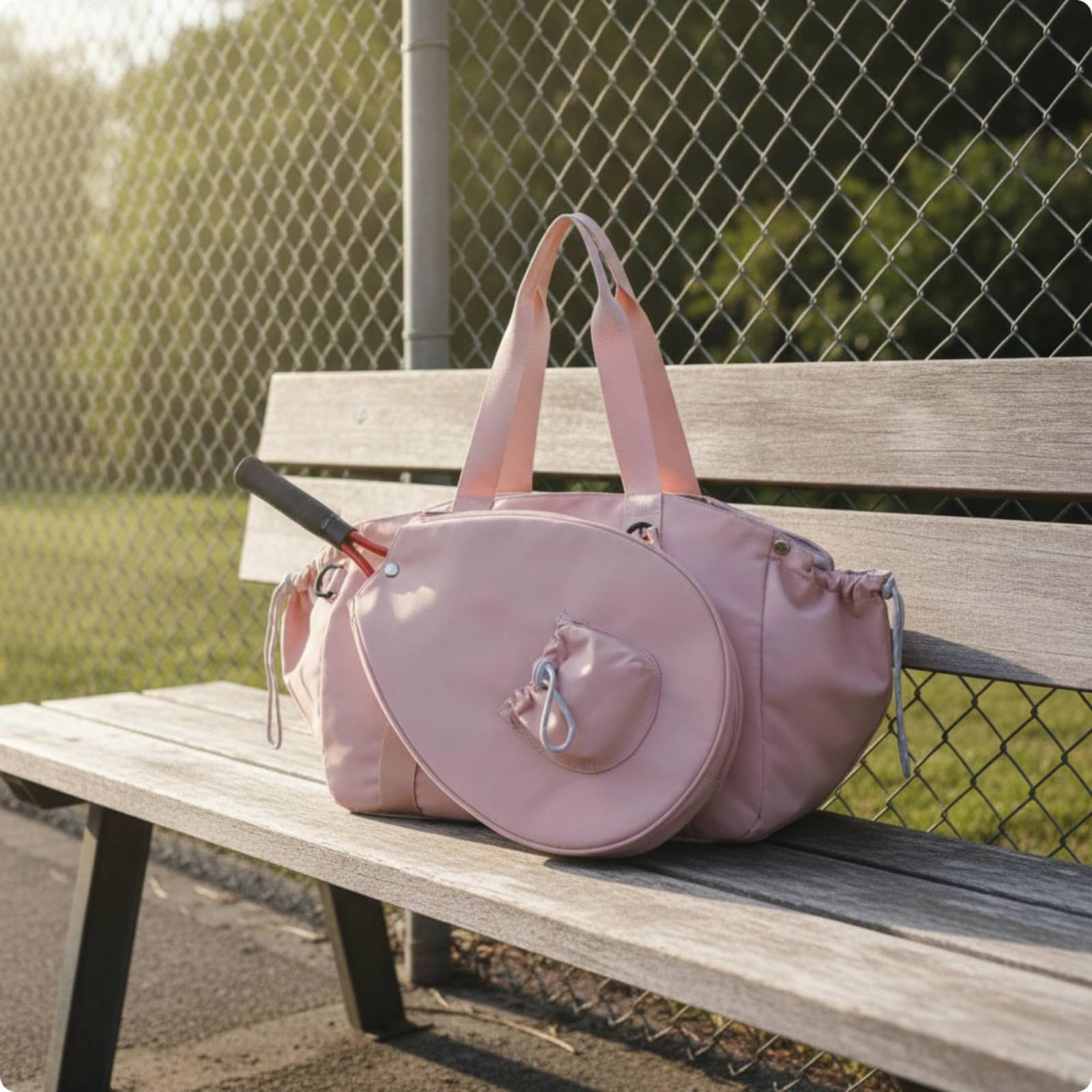 Perfeclan Funda de Raqueta Deportiva Bolsa Deportiva Bolso Tote Organizador de Equipamiento Mochila de Raqueta Diseño Estructurado Suave Transporte Cómodo Asas